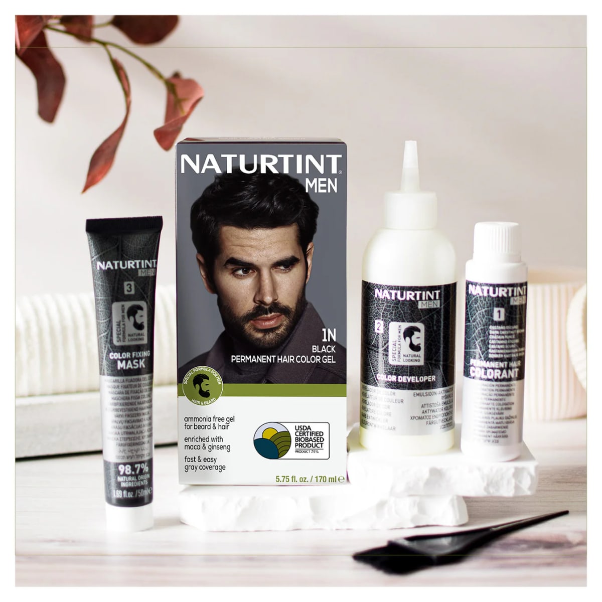 1N-NOIR EBENE 150 ml-Coloration Permanente HOMME second image