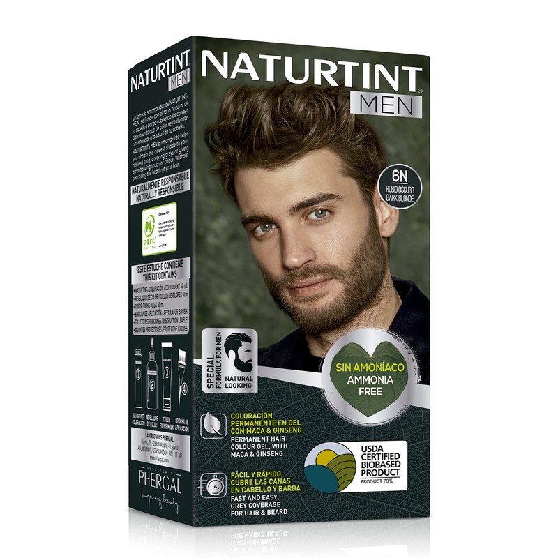 6N - BLOND FONCE 150 ml Coloration Permanente HOMME